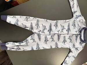 Old Navy Baby Shark Print Zip-Front Footless Pajamas 18-24M